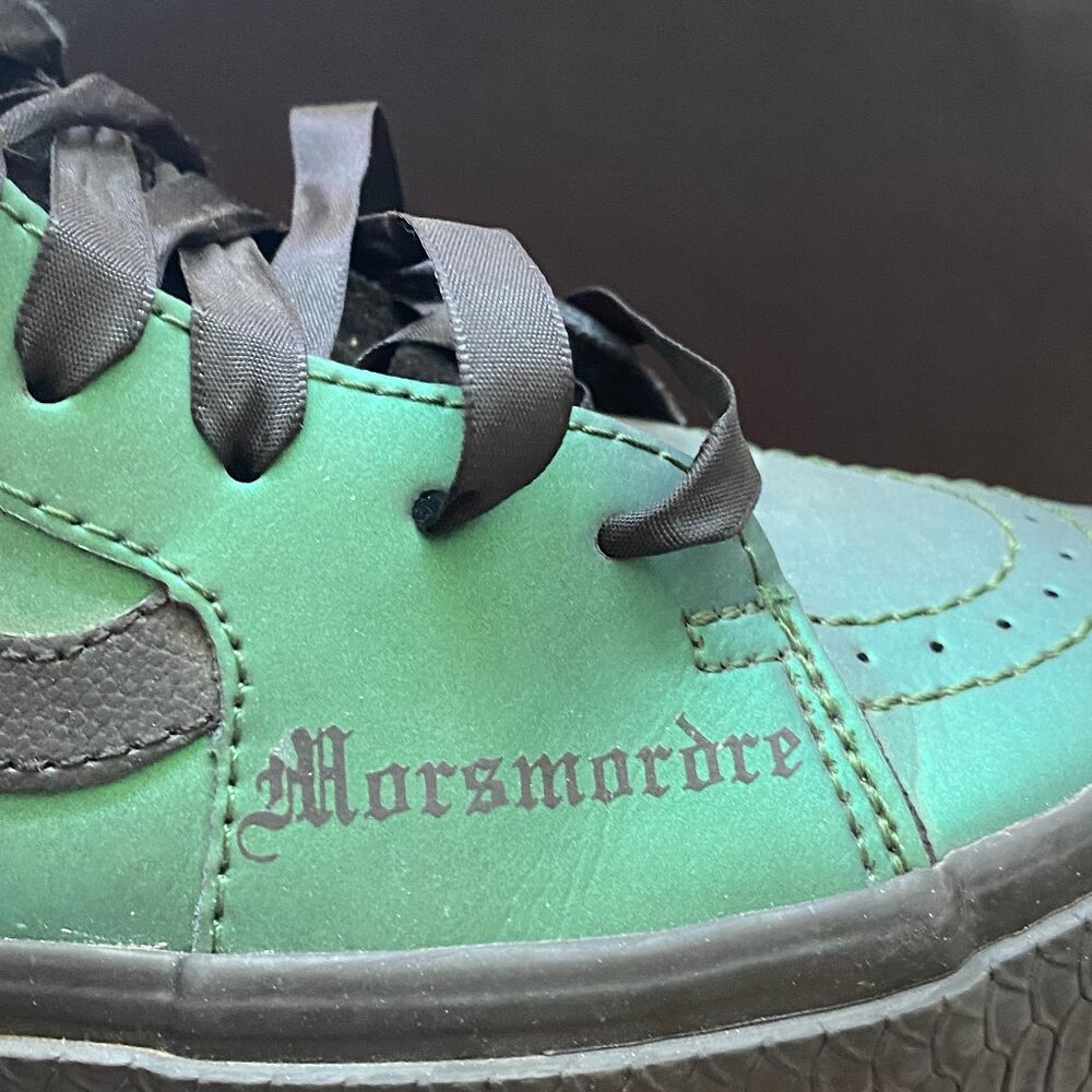 Vans x Harry Potter Sk8-Hi - RARE! Slytherin Green Leather platform - W 7.5 - Picture 3 of 5